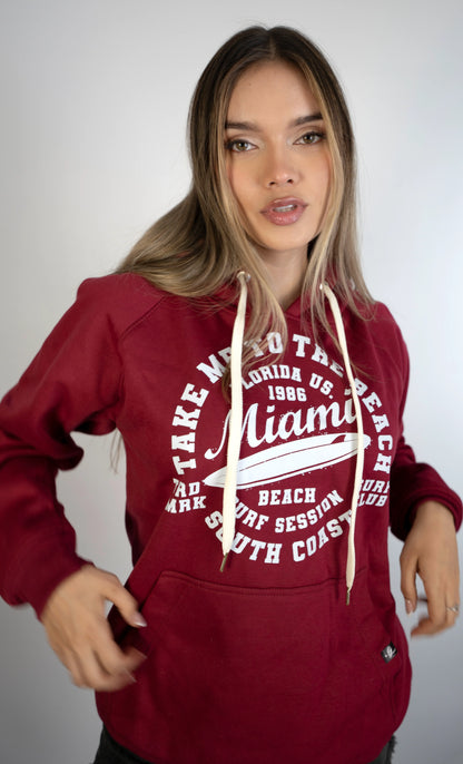 Hoddie Vino Tinto Miami