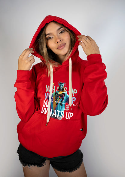 Hoddie Rojo Whatsapp