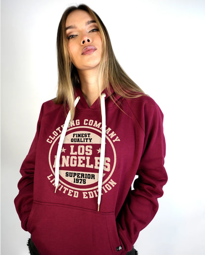 Hoddie Vino Tinto LA